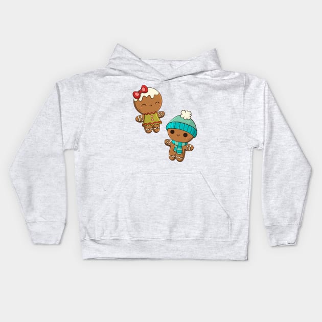 Gingerbread Buddy Cookie Kids Hoodie by islander